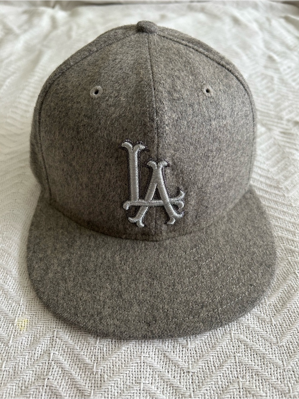 Supreme x New Era 100% Cashmere LA Dodgers Fitted Hat 7 5/8